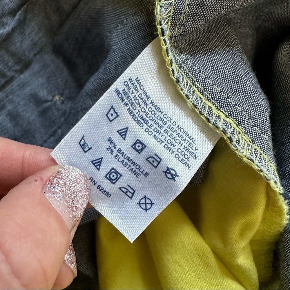 Lands End | Yellow Low Rise Slim Leg Pants Size 12 - Picture 6 of 8